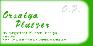 orsolya plutzer business card